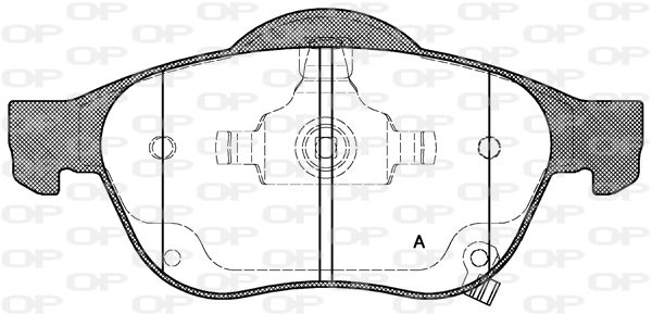 OPEN PARTS Piduriklotsi komplekt,ketaspidur BPA1054.02